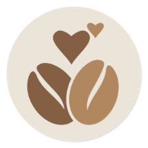 Kaffee Bean Liebe Sticker - Niedliches Café Design
