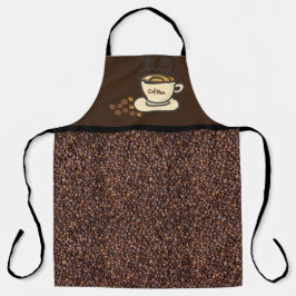 Kaffee Bean Print / Kaffee Lover Print-All-over Schürze