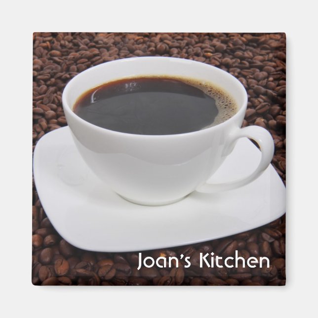 Kaffee Bean Tasse Magnet (Vorne)