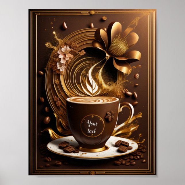 Kaffee bearbeitet poster (Vorne)
