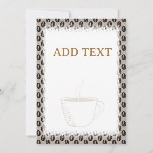 Kaffee Beeren Muster Kaffee Cup Custom Borders Einladung