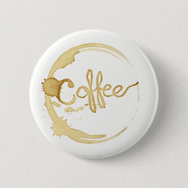 Kaffee beflecktes Knopf-Button Button (Vorderseite)