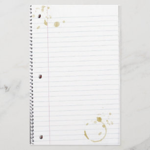 Kaffee beflecktes Notizbuch-Papier (Spitze 10) Briefpapier