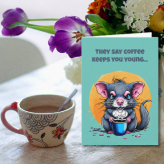 Kaffee Behalte dir jungen Geburtstag Karte