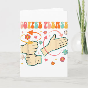 Kaffee Bitte Amerikanische Gebärdensprache Asl-Leh Karte