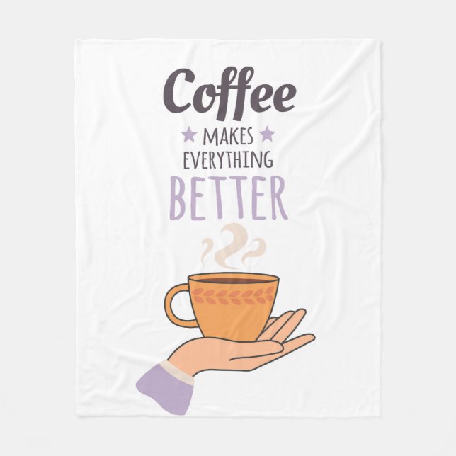Kaffee bitte fleecedecke (Vorderseite)