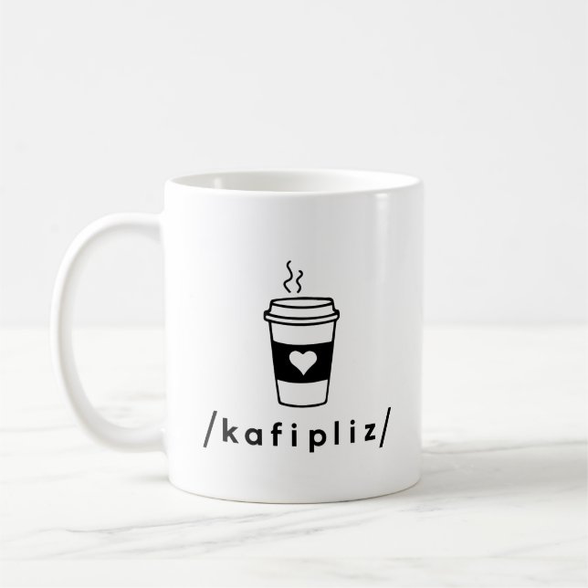 Kaffee, bitte (IPA) Kaffeetasse (Links)