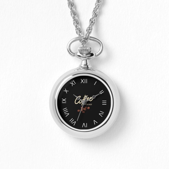 Kaffee bitte Kaffee Läden Armbanduhr (Vorderseite)