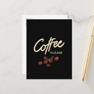 Kaffee bitte Kaffee Läden Postkarte