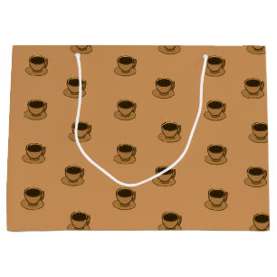 Kaffee, bitte! Kleine Druckgeschenktasche Große Geschenktüte