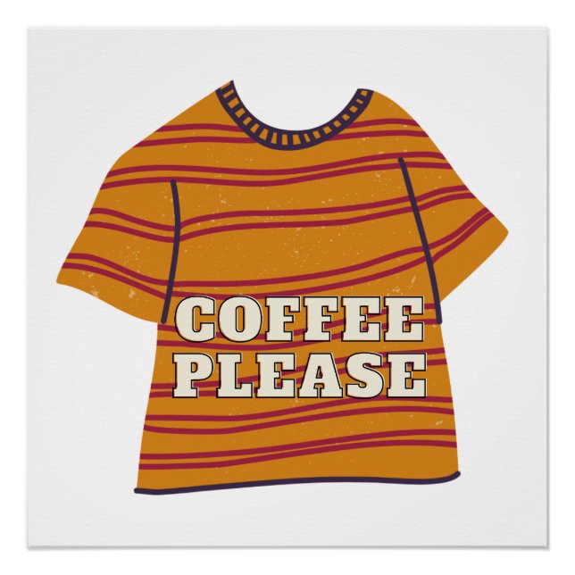 Kaffee bitte poster (Vorderseite)