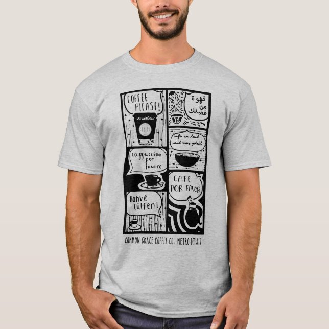 Kaffee bitte! T-Shirt (Vorderseite)