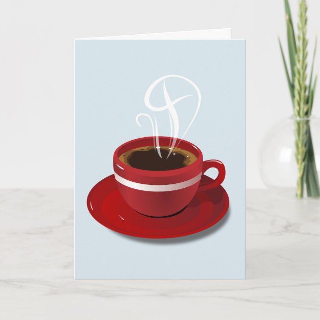 KAFFEE BLANK JEDEN ANLASS GREETKARTE DANKESKARTE (Vorderseite)