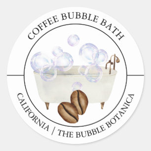 Kaffee-Blase-Etikett Runder Aufkleber
