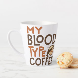 Kaffee-Blutgruppe-Grafik als Geschenk für Kaffeeli Milchtasse