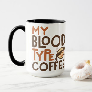 Kaffee-Blutgruppe-Grafik als Geschenk für Kaffeeli Tasse