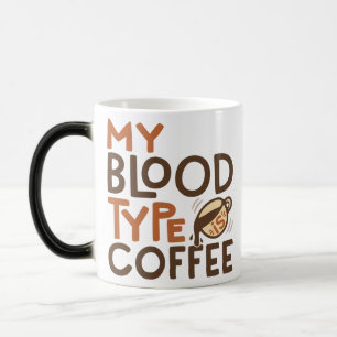 Kaffee-Blutgruppe-Grafik als Geschenk für Kaffeeli Verwandlungstasse