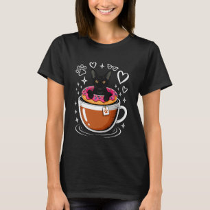 Kaffee Bombay Katze Donut Langarm T-Shirt