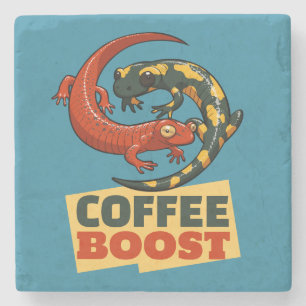 Kaffee Boost Niedlich Red & Fire Salamanders Carto Steinuntersetzer