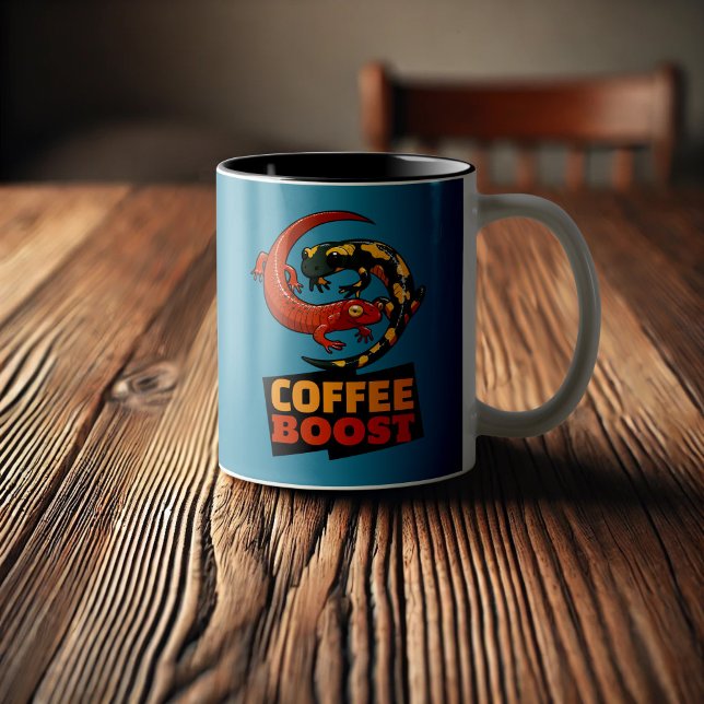 Kaffee Boost Niedlich Red & Fire Salamanders Carto Zweifarbige Tasse (Von Creator hochgeladen)