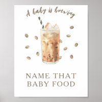 Kaffee Brauen Babydusche Kinderspiel