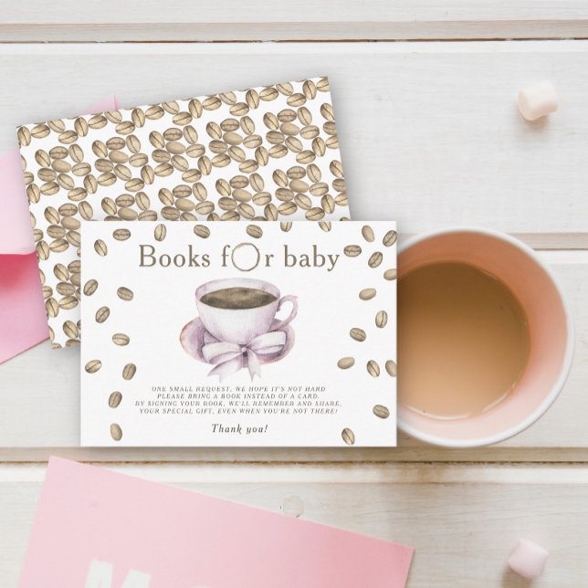 Kaffee Brauen Pink Bücher für Baby Begleitkarte (Von Creator hochgeladen)