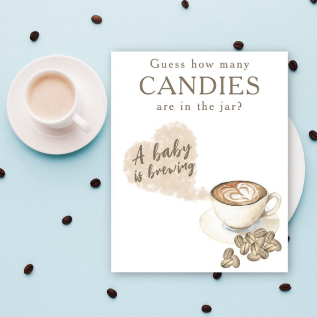 Kaffee brauen - Wie viele Bonbons sind im Glas Poster (Von Creator hochgeladen)