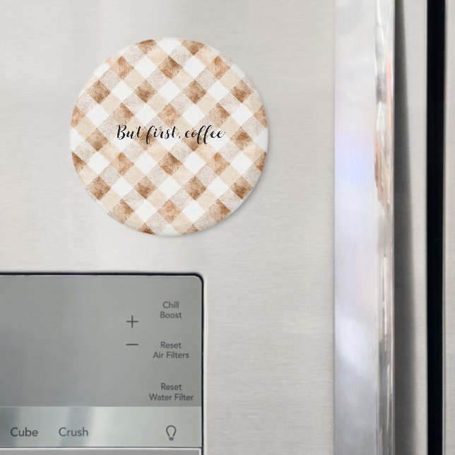 Kaffee Braun Creme Streifen Magnet (In Situ (Kühlschrank))