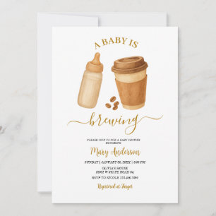 Kaffee Braun Ein Baby Braut Eine Moderne Babyparty Einladung