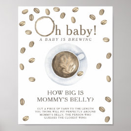 Kaffee braut wie groß ist das Bauchspiel der Mama Poster