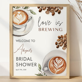 Kaffee Brautparty - 16x20 Empfang Poster