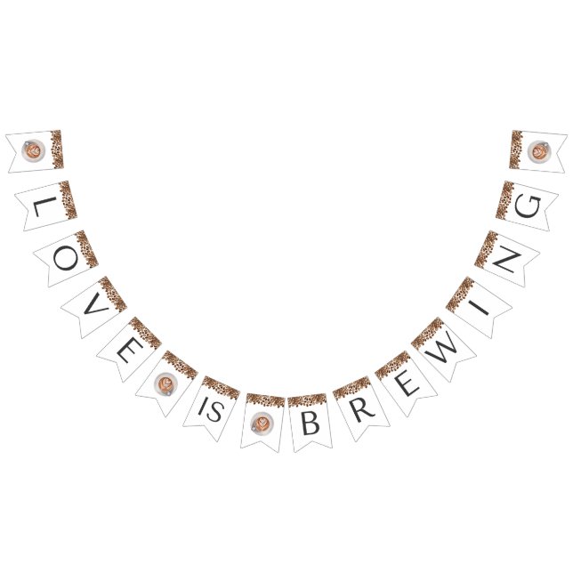 Kaffee-Brautparty - Liebe ist Brechen Wimpelkette (Alle)