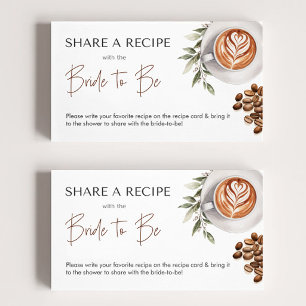 Kaffee Brautparty - Liebe ist Brewing Rezept Begleitkarte