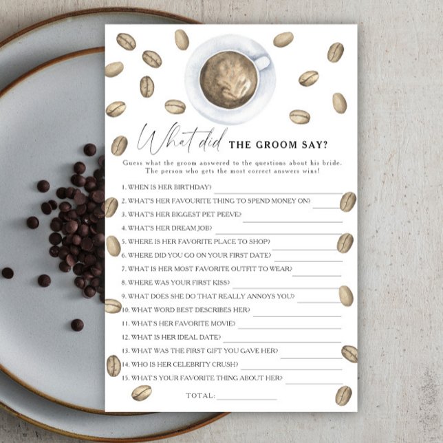 Kaffee Brautparty Was hat der Bräutigam gesagt? (Von Creator hochgeladen)