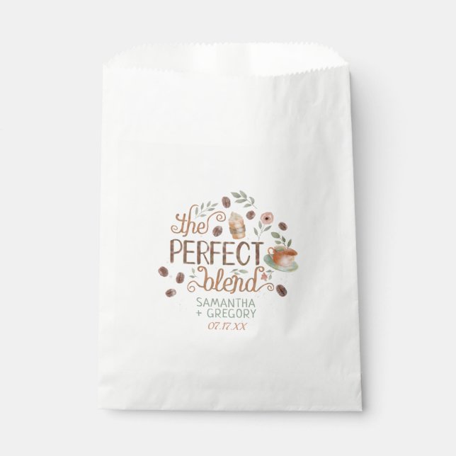 Kaffee Bridal Polterabend Die perfekte Mischung Geschenktütchen (Vorderseite)