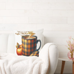 Kaffee bringt die Dinge ins Rollen Kissen