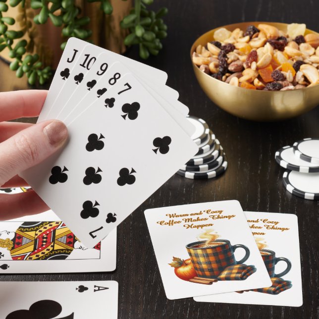 Kaffee bringt die Dinge ins Rollen Spielkarten (In Situ)