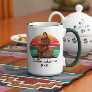 Kaffee bringt mich dazu, Bigfoot Sasquatch lustig Tasse