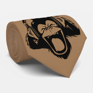 Kaffee Brope Rocking Out mit Kopfhörern Krawatte