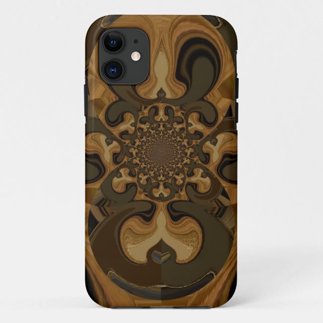 Kaffee Brown Fluid Kaleidoskop Art Print Case-Mate iPhone Hülle (Rückseite)