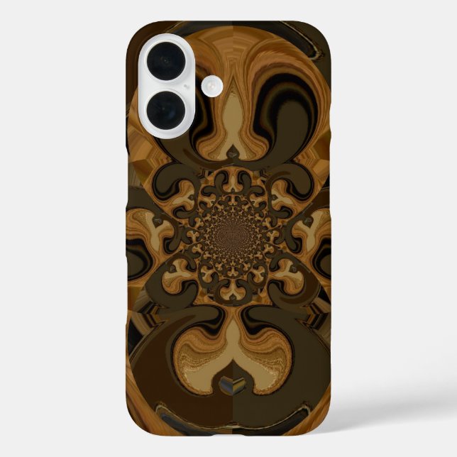 Kaffee Brown Fluid Kaleidoskop Art Print Case-Mate iPhone Hülle (Rückseite)