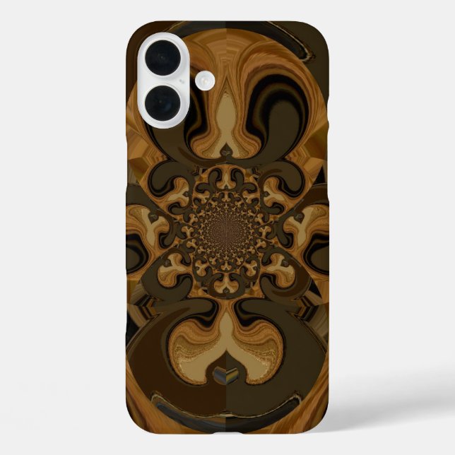 Kaffee Brown Fluid Kaleidoskop Art Print Case-Mate iPhone Hülle (Rückseite)