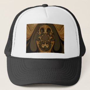 Kaffee Brown Fluid Kaleidoskop Art Print Truckerkappe
