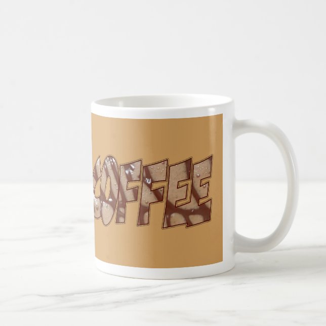 Kaffee Brown Letter Kaffee Tasse (Rechts)