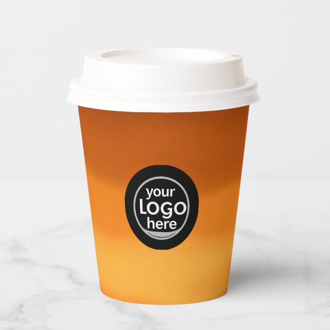Kaffee Brown Paper Cup - Klassisches Logo Pappbecher (Vorderseite)