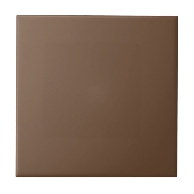 Kaffee Brown Solid Color Tile Fliese (Vorderseite)