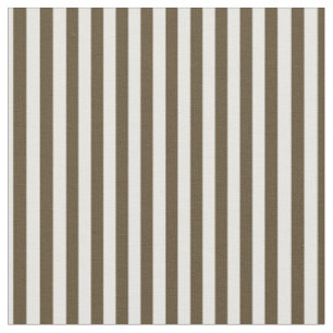 Kaffee Brown & White Streifen Stoff
