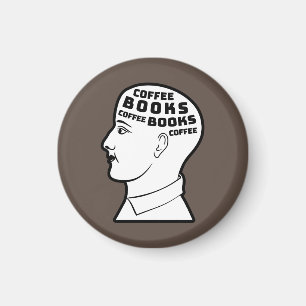 Kaffee & Bücher Magnet