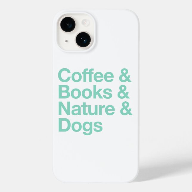 Kaffee & Bücher & Natur & Hunde Telefongehäuse (Aq Case-Mate iPhone Hülle (Rückseite)