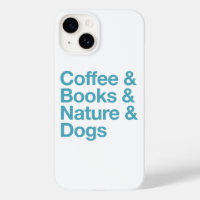 Kaffee & Bücher & Natur & Hunde Telefongehäuse (bl